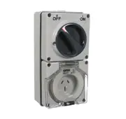 Clipsal 56C315-GY - 3 Pin 15Amp Switched Socket Outlet IP66 - 56 Series