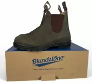 Blundstone 585 Rustic Brown Chelsea Boots Womens US 8.5 Leather New In Box