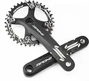 Bike Crankset, Square Taper Crankset MTB 170mm Mountain Bike Chainring Cranksets Durable Aluminum Alloy Crank Arm Set 32/34/36/38T Single Chainring 8/9/10/11 Speed