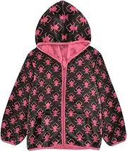 [GuoChe] Girls Sherpa Lined Happy Halloween Black Kids Outerwear Boys Peach Fall Baby Girl Clothes 3-10T
