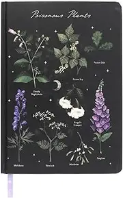 [Something Different Wholesale] Poisonous Plants A5 Notebook – Botanical Illustration Design, 200 Lined Pages, Nature-Inspired Gothic Journal for Journaling & Sketching