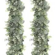2pcs Artificial Eucalyptus Garland Total 13.2ft Greenery Garland Fake Eucalyp...