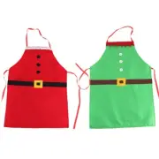 Christmas Apron Adult Aprons Santa Apron Adjustable for Xmas Party Chef Cook