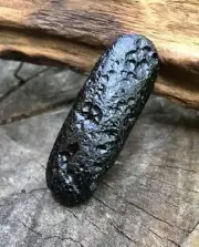 Natural rock Tektite meteorite amazing original raw rough space black fall star