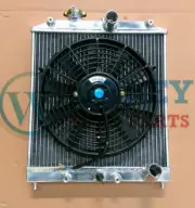 QLD 2 Row Radiator CIVIC EG EK B16 B18 D15 D16 1992-2000 32mm for Honda Fan