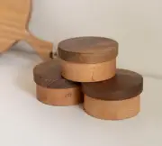 Elegant Natural Wood Spice Jar Set - Stylish and Eco-Friendly Storage Solution f