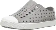 Native Jefferson Slip-on Shoes Size Junior 2 Kids Gray Boy Girl Water Unisex