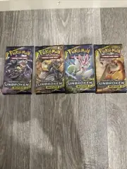 Pokemon TCG Sun & Moon Unbroken Bonds Booster Pack Art Set (4x New Boosters)