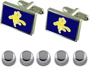 [Select Gifts] Shirt Dress Studs Brussels Region Flag Cufflinks