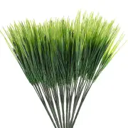 40Pcs Artificial Grass Plants, 15.7" Plastic Fake Wheat Grass Greenery, Green