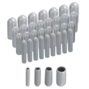 40pcs Rubber End Cap 2mm 3mm 4mm 6mm Grey Screw Thread Protector
