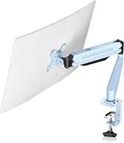 suptek Monitor Mount, Height-Adjustable Gas Spring Monitor Arm for 17-32 Inch Screens, VESA 75/100 mm, up to 10 kg, Ergonomic Screen Mount, Blue