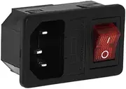 3D Printer Parts 220V/110V 6A Power Supply Switch Male Socket with Fuse for DIY Accessories (Color : Square)