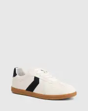 Blaze Mineral White and Navy Leather Sneaker