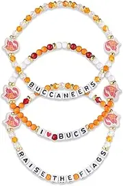 FOCO NFL Unisex-Adult NFL Team Logo Officially Licensed 3-Pack Beaded Friendship Bracelets
