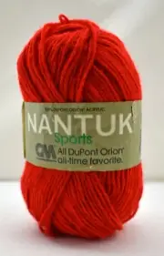 Columbia-Minerva Nantuk Sports DuPont Orlon Acrylic Yarn - 1 Skein Scarlet