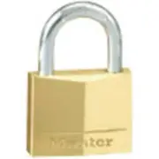 Master Lock 130D Solid Brass Padlock, 1-3/16", Standard steel shackle