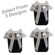Wedding Garter - White Lace - Charm Options: Heart, Double Hearts or Infinity
