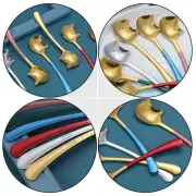 6 PCS Mini Spoon Cat Food Lid Covers Stainless Steel Mixing Spoons