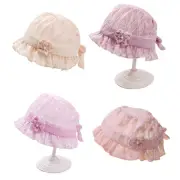 for Sun Hat Toddlers Newborn Baby Girls Hat Lace Flower Caps Kids Spring