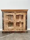 Recycled Timber Indian Antique Door Style Sideboard Statement Storage Cabinet