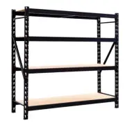 SA NEW Stratco Heavy Duty 4 Shelf Black Unit