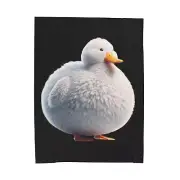 Velveteen Plush Blanket Funny Animal Decor Gigantic Fluffy Duck Artwork Cute Fun