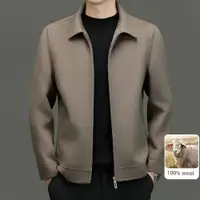 在飛比找ETMall東森購物網優惠-重磅推薦 澳洲全羊毛雙面呢夾克 秋冬休閑短款羊毛夾克毛呢外套