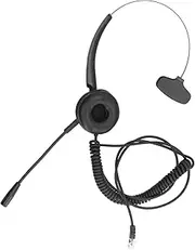 Business Headphone Traffic Headset RJ9 Headset with Microphone Noise Reduction Ergonomic Adjustable Ultra Clear Call Plug and Play for Telephones with RJ9 Headphone Jack ABS