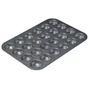 Chicago Metallic Mini Muffin Pan Makes 24 Muffins or Egg Bites, Blue