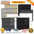 Sideboard Cabinet with 3 Drawers Black White Grey Oak Cupboard Hallway Table NEW