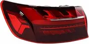 Lamp Lens For A4L A4 B9 2020 2021 2022 2023 LED Car Tail Light Turn Signal Reversing Warning Brake Taillight Assembly Rear Light(Left Outside)