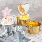 100 pcs non- stick muffin liners cup cake paper cup Foil Cupcake Liners