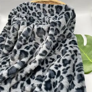 仿獺兔毛皮草毛絨布料 展示背景布玩具服裝圍巾包包面料豹紋豹點