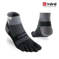 在飛比找momo購物網優惠-【Injinji】Run避震吸排五趾短襪FX(黑灰)NAA4