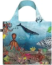 LOQI Artist Kristjana S Williams Interiors Reusable Shopping Bag, O/S, Barrier Reef