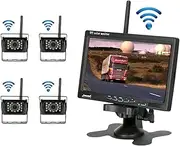 GPS Car Navigator, 7 Inch Wireless Car Monitor Screen 18 Infrared Lights Night Vision Reverse Vehicle Reversing Camera Screen for Truck RV for Car Truck RV(Kit with 3 Cameras)