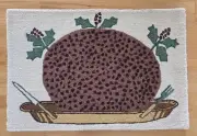 EBENEZER Benjamin Bradley Hand Tufted 100% Wool Rug Plum Pudding 2' x 3' NEW
