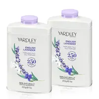 在飛比找PChome24h購物優惠-YARDLEY 雅麗英國薰衣草爽身粉(200g)X2入