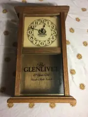 GLENLIVET Single Malt SCOTCH WHISKEY QUARTZ WALL CLOCK George & J.G. Smith
