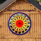 Barn Hex Sign Metal, Pennsylvania Dutch Sun Moon Phases Design Pattern Wall Art
