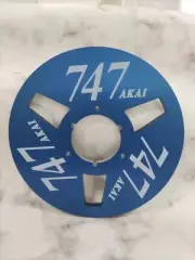 One Pair AKAI blue 1/4" 10.5" aluminum Tape Reel NAB.HUB For Tape Recorders
