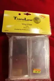TRANSLINE SUPPLY COMPANY BRAND 100- SIZE 2X2 VINYL FLIPS, Unopened Package,,