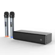 Pure Acoustics Sing Bar Bluetooth Karaoke Speaker with Wireless Microphones (Black)
