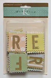 Butterbean Alphabet Chipboard Accents Scrapbook Embellishments Marcella by K