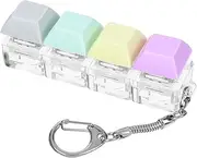 Mabor Keyboard Fidget Clicker Keyboard Fidget Keyring in 4 Colours Decompression Button Stress Relief Gifts for Adults to Relieve Stress and Killing Time