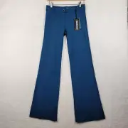 Betabrand NWT Dress Pant Yoga Pants Womens Small Blue Pattern Straight Leg