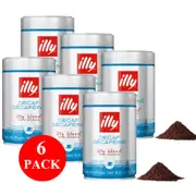 6 x illy Decaf Ground Coffee 250g