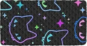 Colorful Neon Cat Toddler Travel Bed Sheet Washable Cot Sheet for Small Toddler Bed for Children Travel Mattress 50'' x 25'' (Sheet,Bed Not Included)