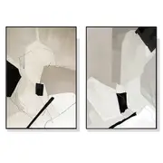 50Cmx70cm Modern Abstract 2 Sets Black Frame Canvas Wall Art